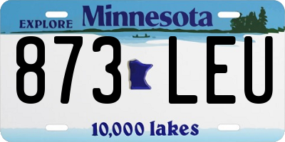 MN license plate 873LEU