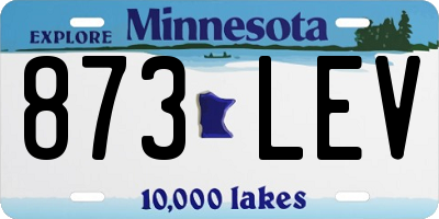 MN license plate 873LEV