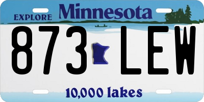 MN license plate 873LEW