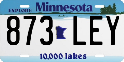 MN license plate 873LEY