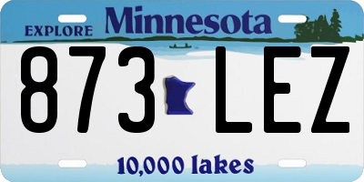 MN license plate 873LEZ