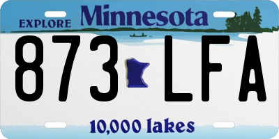 MN license plate 873LFA