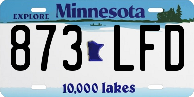 MN license plate 873LFD