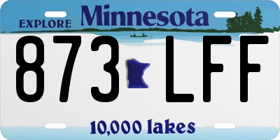 MN license plate 873LFF