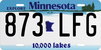 MN license plate 873LFG