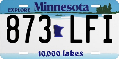 MN license plate 873LFI