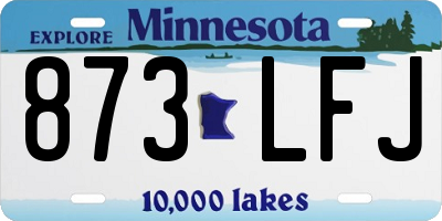 MN license plate 873LFJ