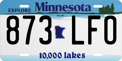 MN license plate 873LFO
