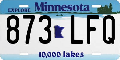 MN license plate 873LFQ