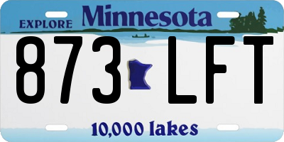 MN license plate 873LFT