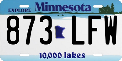 MN license plate 873LFW