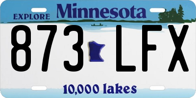 MN license plate 873LFX