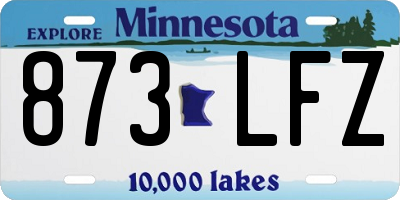 MN license plate 873LFZ