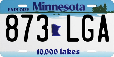 MN license plate 873LGA