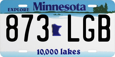MN license plate 873LGB