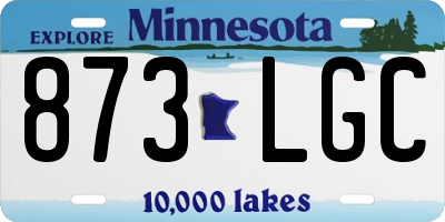 MN license plate 873LGC