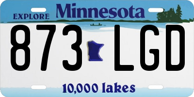 MN license plate 873LGD
