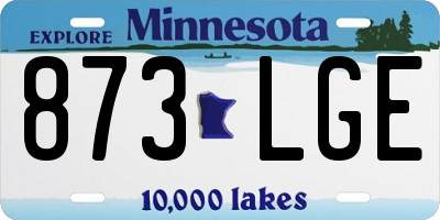 MN license plate 873LGE