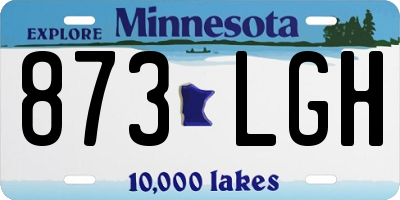 MN license plate 873LGH