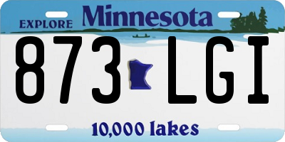 MN license plate 873LGI