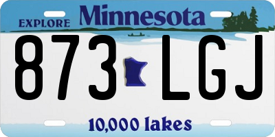 MN license plate 873LGJ