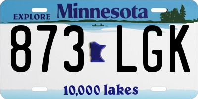 MN license plate 873LGK