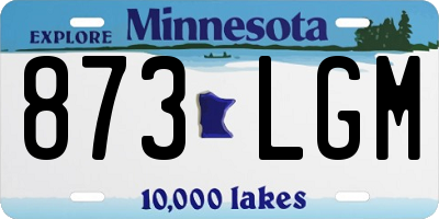 MN license plate 873LGM