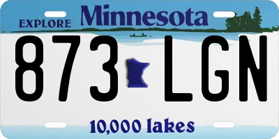MN license plate 873LGN