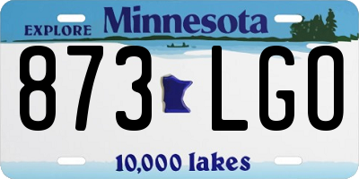 MN license plate 873LGO