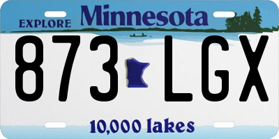 MN license plate 873LGX