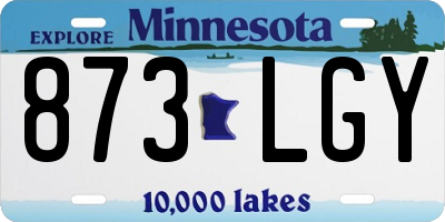 MN license plate 873LGY