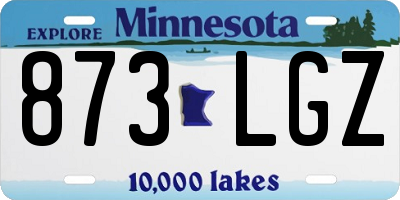 MN license plate 873LGZ