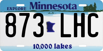 MN license plate 873LHC