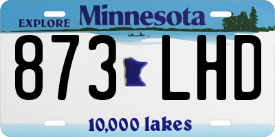 MN license plate 873LHD