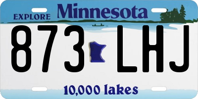 MN license plate 873LHJ