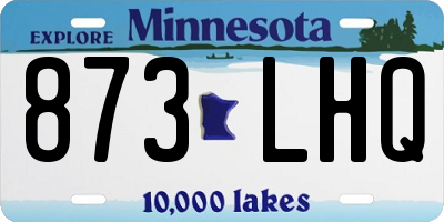 MN license plate 873LHQ