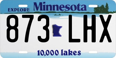 MN license plate 873LHX