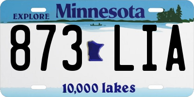 MN license plate 873LIA