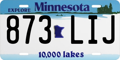 MN license plate 873LIJ
