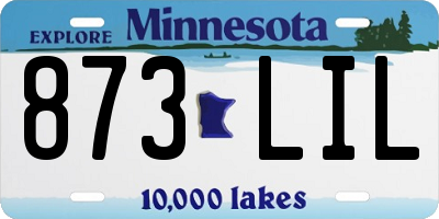 MN license plate 873LIL
