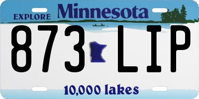 MN license plate 873LIP