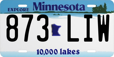 MN license plate 873LIW