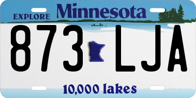 MN license plate 873LJA