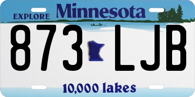 MN license plate 873LJB