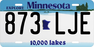 MN license plate 873LJE