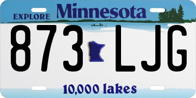 MN license plate 873LJG