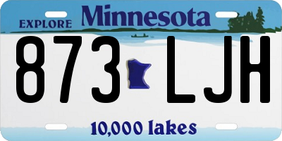 MN license plate 873LJH