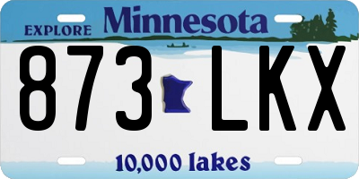 MN license plate 873LKX