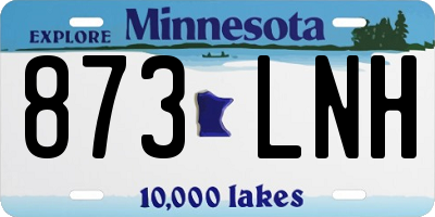 MN license plate 873LNH