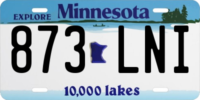 MN license plate 873LNI